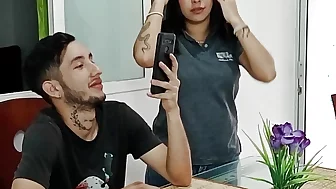 Petite Latina is fucked by her boyfriend until she squirts - Porn in Spanish