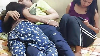 Food Delivery Guy Gets Lucky By Fucking Two Pussies
