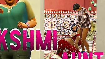 Hindi - Part 2 - Desi Satin Silk Saree Aunty Lakshmi Cheating on her husband - Wicked Whims